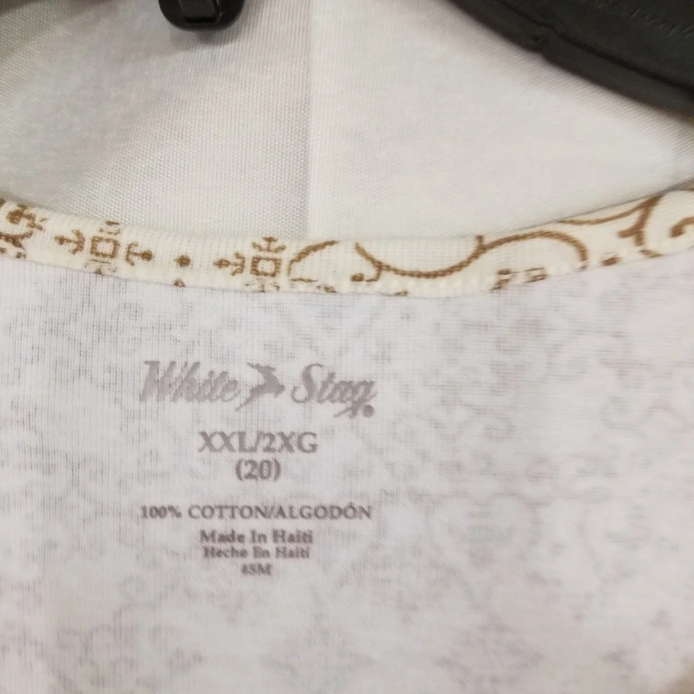 White Stag White & Goldish Print XXL (20) - Picture 2 of 3